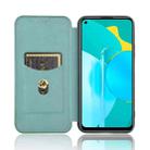 For Huawei Honor View30 Carbon Fiber Texture Horizontal Flip TPU + PC + PU Leather Case with Card Slot(Green) - 3