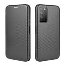 For Huawei Honor X10 5G Carbon Fiber Texture Horizontal Flip TPU + PC + PU Leather Case with Card Slot(Black) - 2