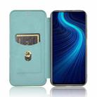 For Huawei Honor X10 5G Carbon Fiber Texture Horizontal Flip TPU + PC + PU Leather Case with Card Slot(Green) - 3