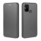 For Huawei Honor Play 9A Carbon Fiber Texture Horizontal Flip TPU + PC + PU Leather Case with Card Slot(Black) - 2