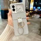 For Huawei nova Flip Sparkling Diamond Rhombus PC Phone Case with Ring(Silver) - 2