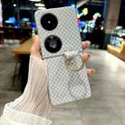 For Huawei Pocket 2 Sparkling Diamond Rhombus PC Phone Case with Ring(Silver) - 2