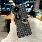 For Huawei P50 Pocket Sparkling Diamond Rhombus PC Phone Case with Ring(Black) - 2