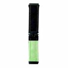 For Samsung Galaxy Watch 7 / 6 / 5 Snap Button Brushed Plush Watch Band(Black Glass Green) - 1