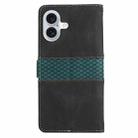 For iPhone 17 Grid Stitching Leather Phone Case with Lanyard(Black) - 3