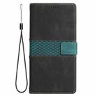 For iPhone 17 Air Grid Stitching Leather Phone Case with Lanyard(Black) - 2