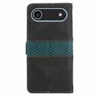 For iPhone 17 Air Grid Stitching Leather Phone Case with Lanyard(Black) - 3