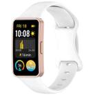 For Huawei Band 9 / 8 Slim Reverse Buckle Silicone Watch Band(White) - 1