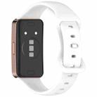 For Huawei Band 9 / 8 Slim Reverse Buckle Silicone Watch Band(White) - 2