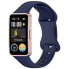 For Huawei Band 9 / 8 Slim Reverse Buckle Silicone Watch Band(Navy Blue) - 1