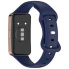 For Huawei Band 9 / 8 Slim Reverse Buckle Silicone Watch Band(Navy Blue) - 2