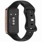 For Huawei Band 9 / 8 Slim Reverse Buckle Silicone Watch Band(Black) - 2