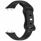 For Huawei Band 9 / 8 Slim Reverse Buckle Silicone Watch Band(Black) - 3