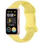 For Huawei Band 9 / 8 Slim Reverse Buckle Silicone Watch Band(Yellow) - 1