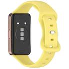 For Huawei Band 9 / 8 Slim Reverse Buckle Silicone Watch Band(Yellow) - 2