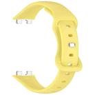 For Huawei Band 9 / 8 Slim Reverse Buckle Silicone Watch Band(Yellow) - 3