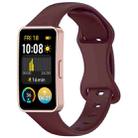 For Huawei Band 9 / 8 Slim Reverse Buckle Silicone Watch Band(Wine Red) - 1