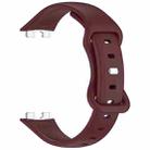 For Huawei Band 9 / 8 Slim Reverse Buckle Silicone Watch Band(Wine Red) - 3