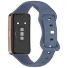 For Huawei Band 9 / 8 Slim Reverse Buckle Silicone Watch Band(Blue Grey) - 2