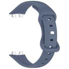 For Huawei Band 9 / 8 Slim Reverse Buckle Silicone Watch Band(Blue Grey) - 3