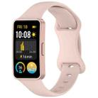 For Huawei Band 9 / 8 Slim Reverse Buckle Silicone Watch Band(Pink) - 1