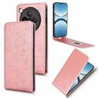 For OPPO Find X8 Magnetic Vertical Flip Leather Phone Case(Rose Gold) - 1