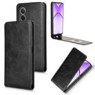 For OPPO K12X / A3 Pro Global Magnetic Vertical Flip Leather Phone Case(Black) - 1