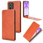 For OPPO K12X / A3 Pro Global Magnetic Vertical Flip Leather Phone Case(Brown) - 1