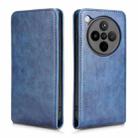 For OPPO Find X8 Pro Magnetic Vertical Flip Leather Phone Case(Blue) - 2