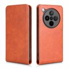 For OPPO Find X8 Pro Magnetic Vertical Flip Leather Phone Case(Brown) - 2