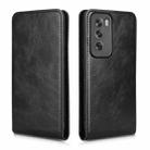 For OPPO Reno12 Pro 5G Global Magnetic Vertical Flip Leather Phone Case(Black) - 2