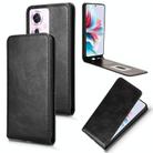 For OPPO Reno11 PJH110 Magnetic Vertical Flip Leather Phone Case(Black) - 1
