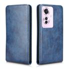 For OPPO Reno11 PJH110 Magnetic Vertical Flip Leather Phone Case(Blue) - 2