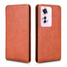 For OPPO Reno11 PJH110 Magnetic Vertical Flip Leather Phone Case(Brown) - 2