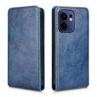 For OPPO Reno13 F 5G / 4G Magnetic Vertical Flip Leather Phone Case(Blue) - 2