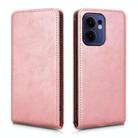 For OPPO Reno13 F 5G / 4G Magnetic Vertical Flip Leather Phone Case(Rose Gold) - 2