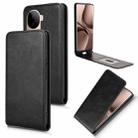 For vivo V40e / iQOO Z9s 5G Magnetic Vertical Flip Leather Phone Case(Black) - 1