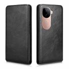 For vivo V40e / iQOO Z9s 5G Magnetic Vertical Flip Leather Phone Case(Black) - 2