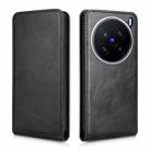 For vivo X200 Pro 5G Magnetic Vertical Flip Leather Phone Case(Black) - 2
