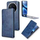 For vivo X200 Pro 5G Magnetic Vertical Flip Leather Phone Case(Blue) - 1