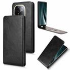 For vivo iQOO Z9s Pro / T3 Pro 5G India Magnetic Vertical Flip Leather Phone Case(Black) - 1