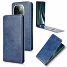 For vivo iQOO Z9s Pro / T3 Pro 5G India Magnetic Vertical Flip Leather Phone Case(Blue) - 1