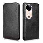 For vivo S19 5G Magnetic Vertical Flip Leather Phone Case(Black) - 2