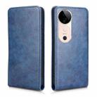 For vivo S19 5G Magnetic Vertical Flip Leather Phone Case(Blue) - 2