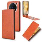 For vivo X200 Pro mini Magnetic Vertical Flip Leather Phone Case(Brown) - 1