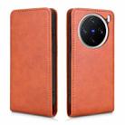 For vivo X200 Pro mini Magnetic Vertical Flip Leather Phone Case(Brown) - 2