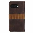 For Google Pixel 9a Grid Stitching Leather Phone Case with Lanyard(Brown) - 3