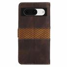 For Google Pixel 8a Grid Stitching Leather Phone Case with Lanyard(Brown) - 3