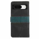 For Google Pixel 8a Grid Stitching Leather Phone Case with Lanyard(Black) - 3