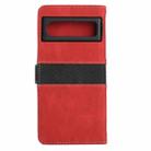 For Google Pixel 8 Pro Grid Stitching Leather Phone Case with Lanyard(Red) - 3